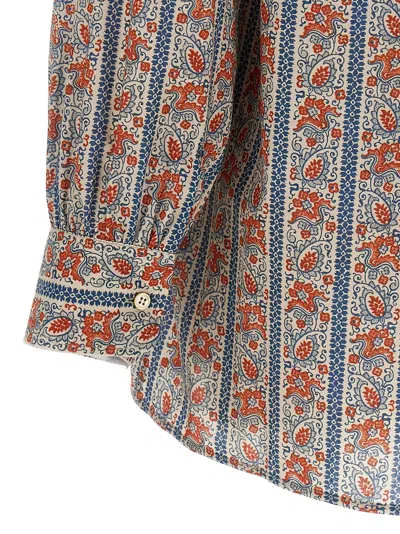 Valentino Pajama Shirt With "voyage Imaginaire" Print In Brown