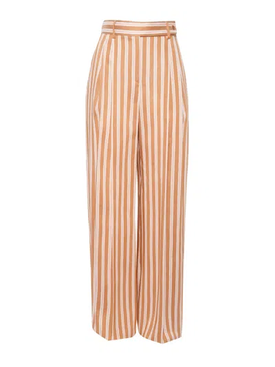 Alberta Ferretti Trousers Woman In Brown