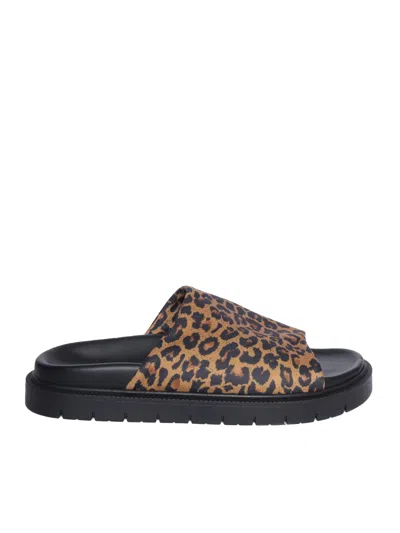 Copenhagen Leopard-print Sandals In Black