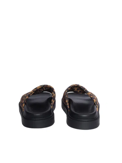 Copenhagen Leopard-print Sandals In Black