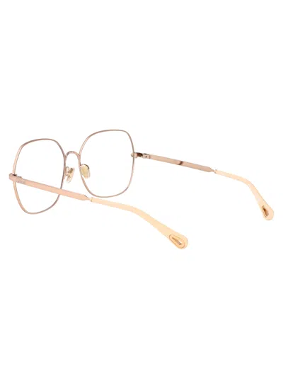 Chloé Gold Metal Optical Glasses In Gold