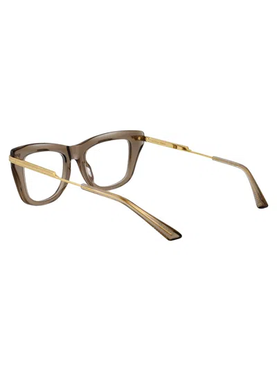Bottega Veneta Bv1370o Glasses In Brown-gold-transparent