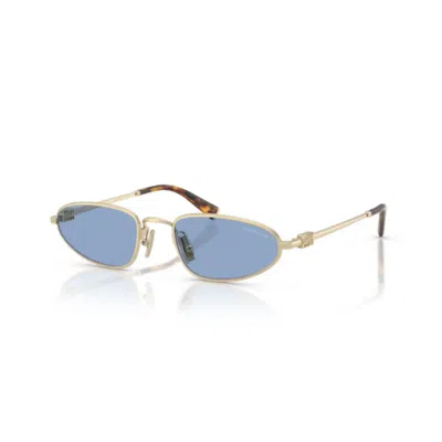 Miu Miu Eyewear Irregular-frame Sunglasses In Blue