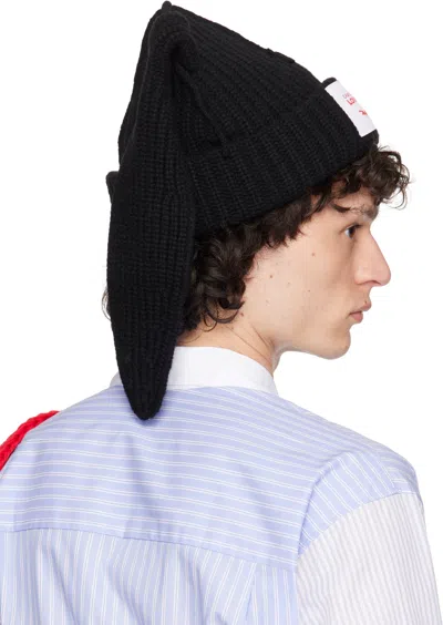 Charles Jeffrey Loverboy Chunky Rabbit Beanie In Black
