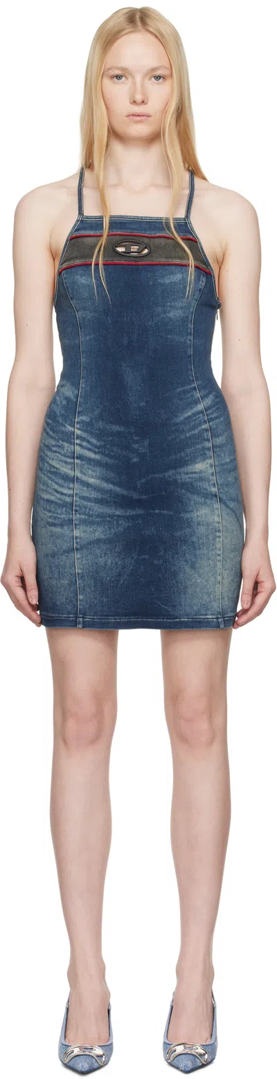 Diesel Blue De-pilu-dress-s Minidress In 01