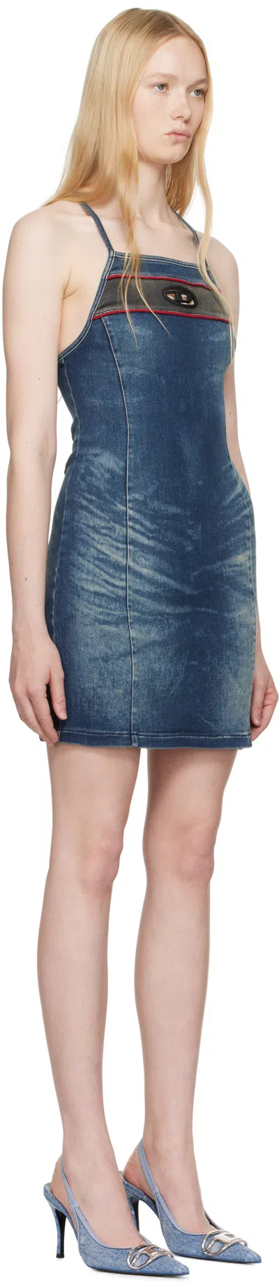 Diesel Blue De-pilu-dress-s Minidress In 01