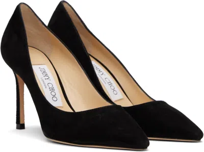 Jimmy Choo Womens Black Romy 100 Suede Courts 4.5 In Black