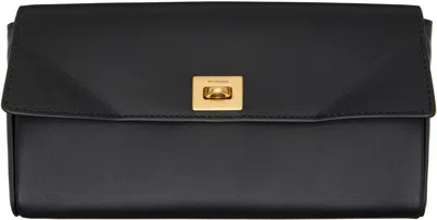 Balenciaga Buckle Front Pocket Rectangular Wallet In 1000 Black