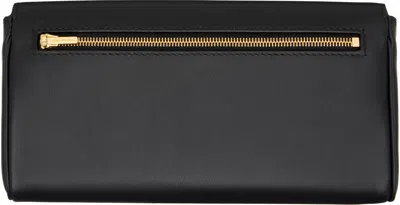 Balenciaga Buckle Front Pocket Rectangular Wallet In 1000 Black