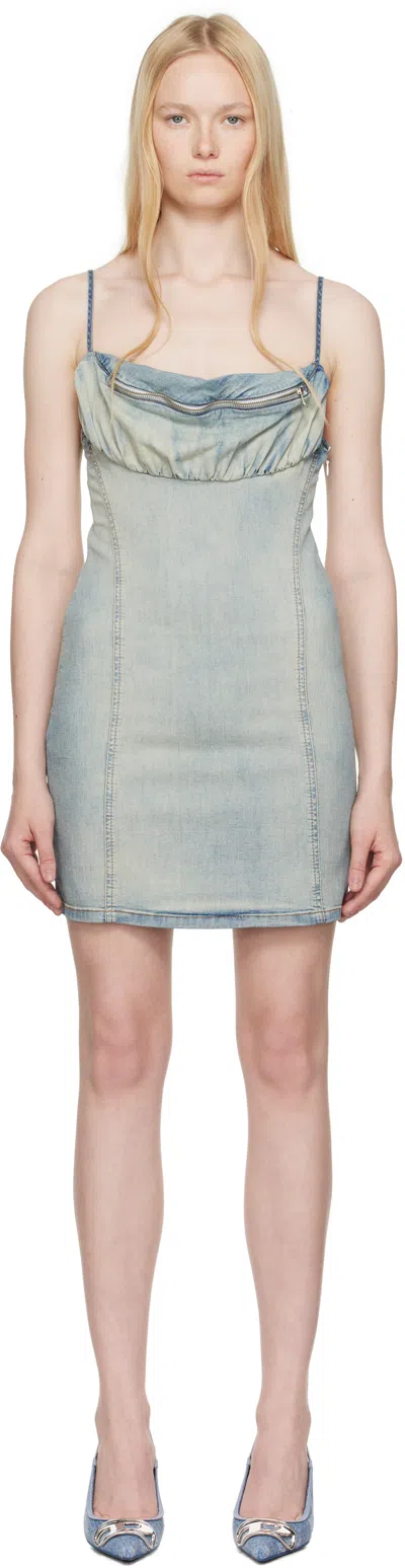 Diesel Blue De-ellit-s Minidress In 01