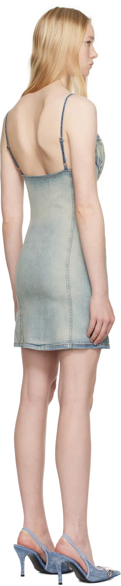 Diesel Blue De-ellit-s Minidress In 01