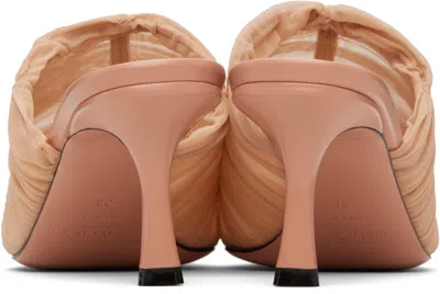Jimmy Choo Lotta 65 Ruched Tulle Mules In Light Clay Pink