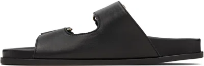 Jimmy Choo 25mm Fayence Leather Sandals In Black