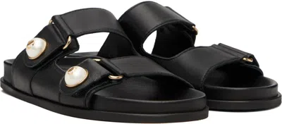 Jimmy Choo 25mm Fayence Leather Sandals In Black