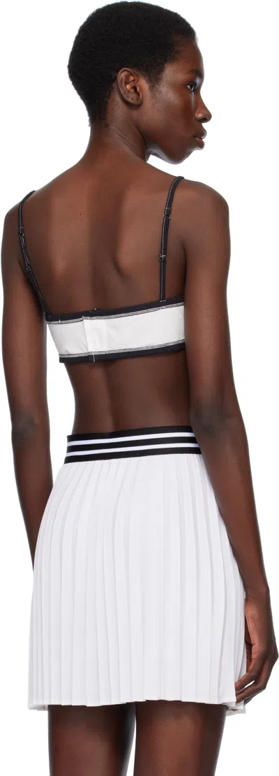 Bode White Deco Bralette In Cream Cream