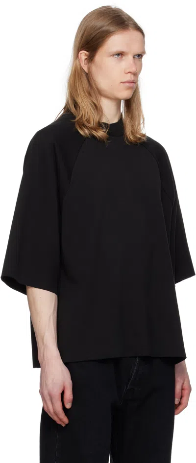 Seventh Black Raglan Box T-shirt In Washed Night