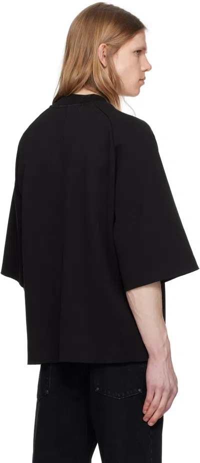 Seventh Black Raglan Box T-shirt In Washed Night