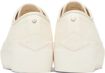 Jimmy Choo Palma Maxi Low-top Canvas Sneakers With Plateau In X Latte/latte