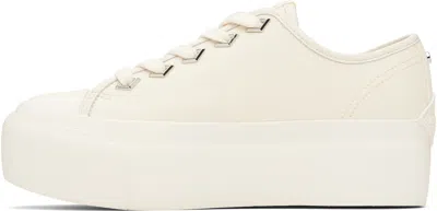Jimmy Choo Palma Maxi Low-top Canvas Sneakers With Plateau In X Latte/latte