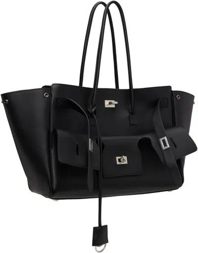 Balenciaga Bel Air Medium Carry All Bag In 1000 Black