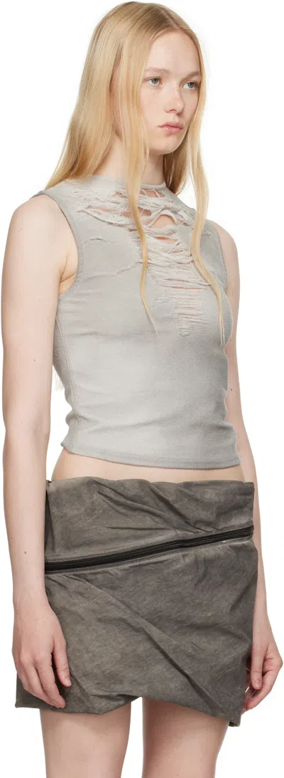 Diesel T-yasmina Distressed Tank Top In 97c