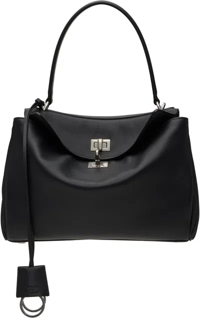 Balenciaga Women Black Leather Small Rodeo Handbag