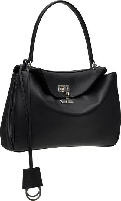 Balenciaga Women Black Leather Small Rodeo Handbag