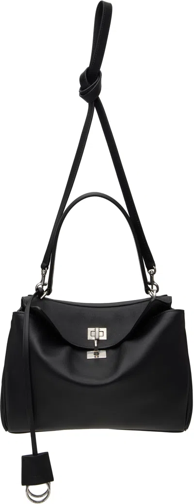 Balenciaga Women Black Leather Small Rodeo Handbag