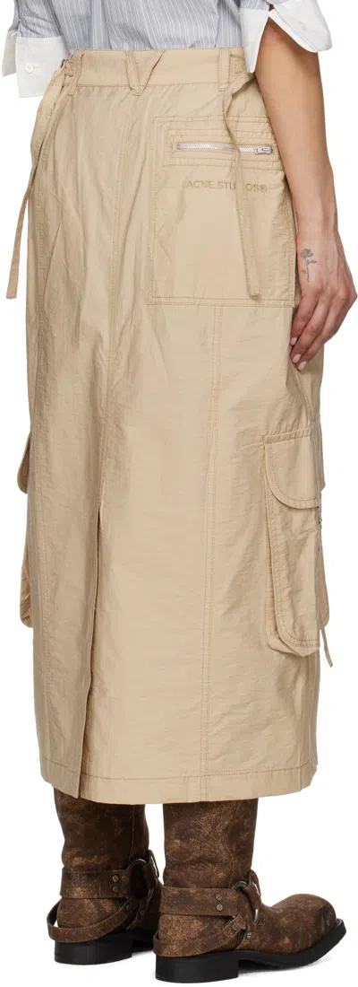 Acne Studios Multipocket Long Skirt Skirts Beige In Neutral