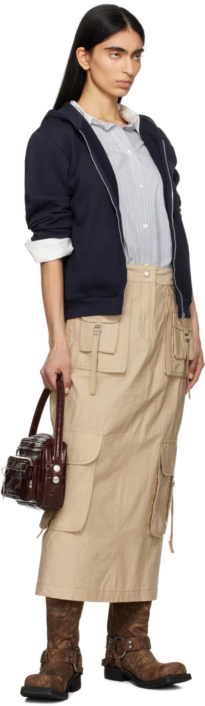 Acne Studios Multipocket Long Skirt Skirts Beige In Neutral