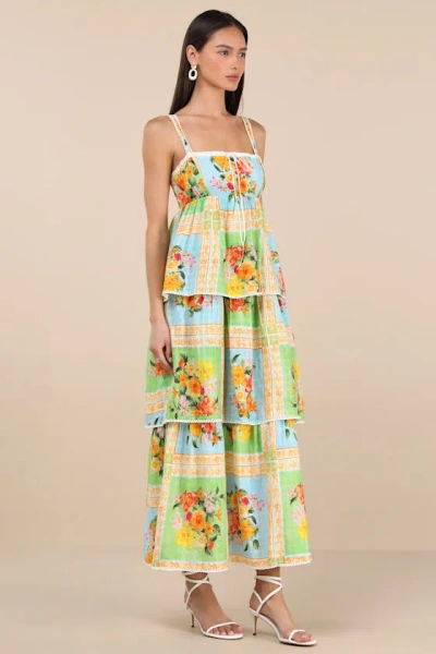 Show Me Your Mumu Peyton Midi Dress In Country Bouquet Print In Multi
