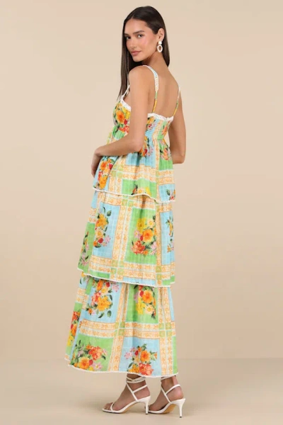 Show Me Your Mumu Peyton Midi Dress In Country Bouquet Print In Multi