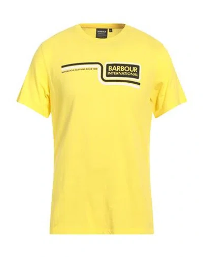 Barbour International Man T-shirt Yellow Size M Cotton In Yellow