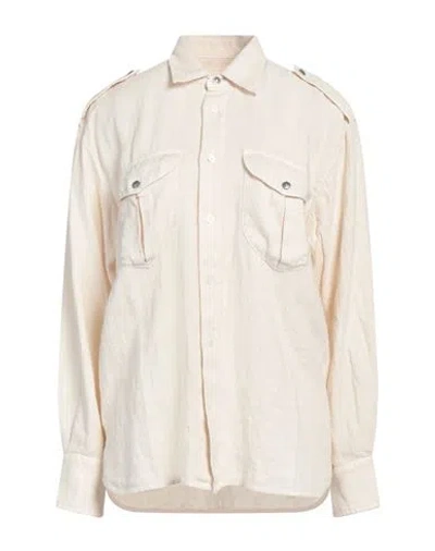 Fortela Woman Shirt Ivory Size 8 Linen In White