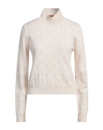 Missoni Wool And Cashmere-blend Turtleneck Sweater In Beige