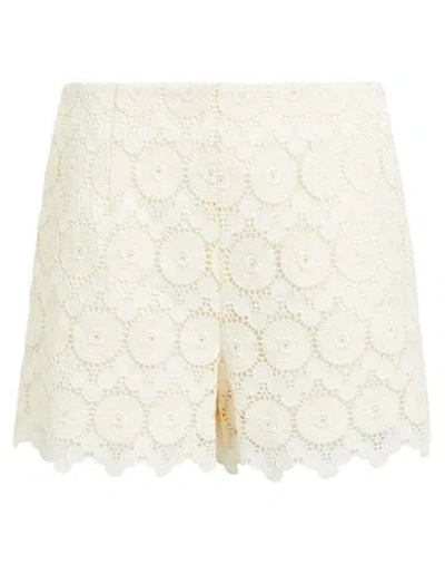 La Doublej La Double J Woman Shorts & Bermuda Shorts Ivory Size M Cotton, Polyester In White