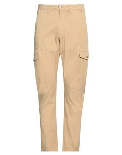 Guess Man Pants Sand Size 34w-31l Cotton, Elastane In Beige