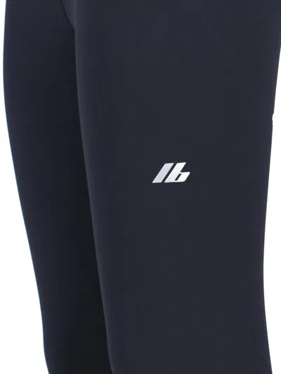 Balenciaga Black Activewear Leggings In Matt Nylon Blend In Black