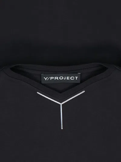 Shop Y/project T-shirts And Polos In Black