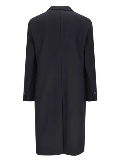 Hevo Hevò Man Coat Midnight Blue Size 40 Pure Virgin Wool Iws, Polyamide In Blue