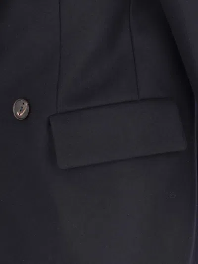 Hevo Hevò Man Coat Midnight Blue Size 40 Pure Virgin Wool Iws, Polyamide In Blue