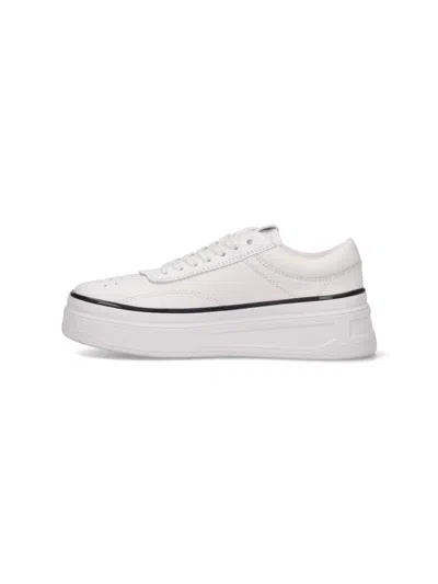 Jil Sander Everyday Leather Sneakers For Women In White