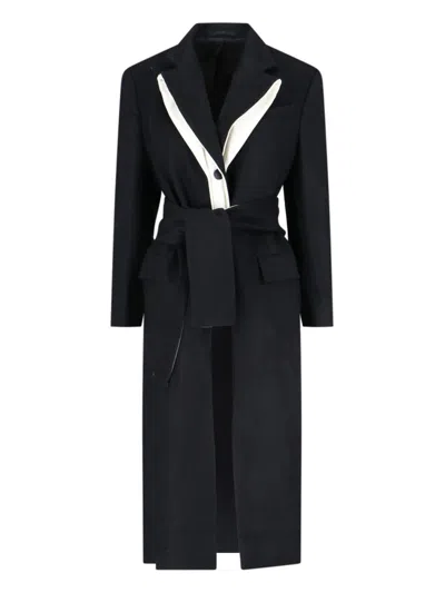 Eudon Choi Single-breasted Midi Coat In Black In Black