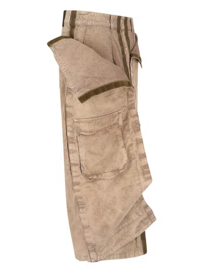 Y/project Maxi Cargo Skirt In Brown Cotton In Pink