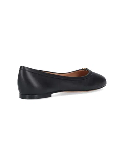 Chloé Chloe Leather Ballerina Flats Women In Black