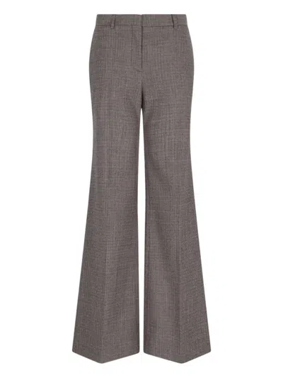 Stella Mccartney Tailored Flared Pants In Wool In Brown