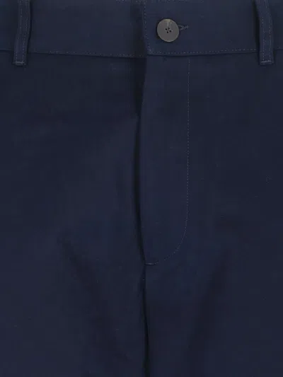 Studio Nicholson Straight Leg Trousers With Pockets And Loops In Blue