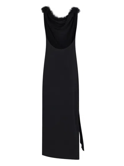 Coperni Draped Maxi Dress In Black
