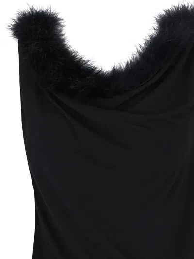 Coperni Draped Maxi Dress In Black