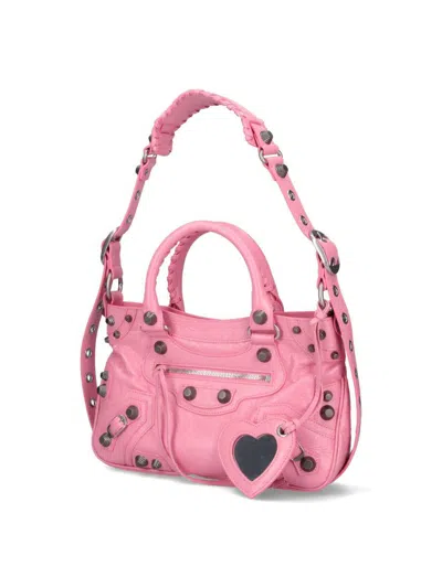 Balenciaga Neo Cagole Midi Shoulder Bag In Pink